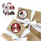 Big Dot of Happiness Secret Santa - Round Christmas Gift Exchange Party To and From Gift Tags - Large Stickers - Set of 8